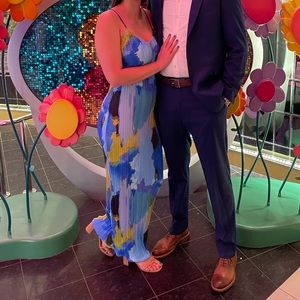 Bodycon Abstract Maxi Dress